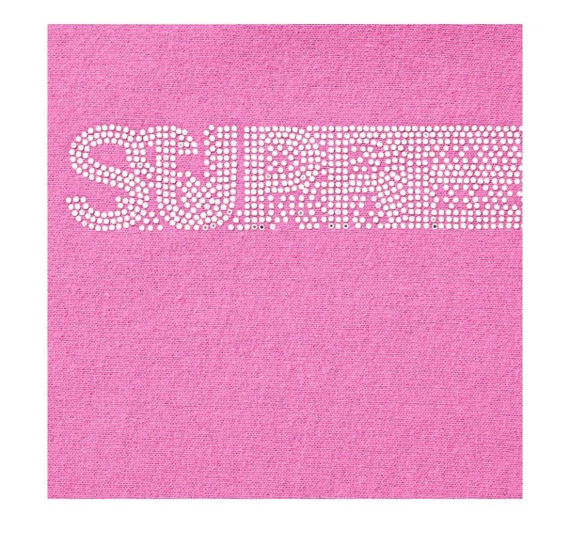 Supreme x Swarovski Motion Logo Hoodie Pink Size Large FW25