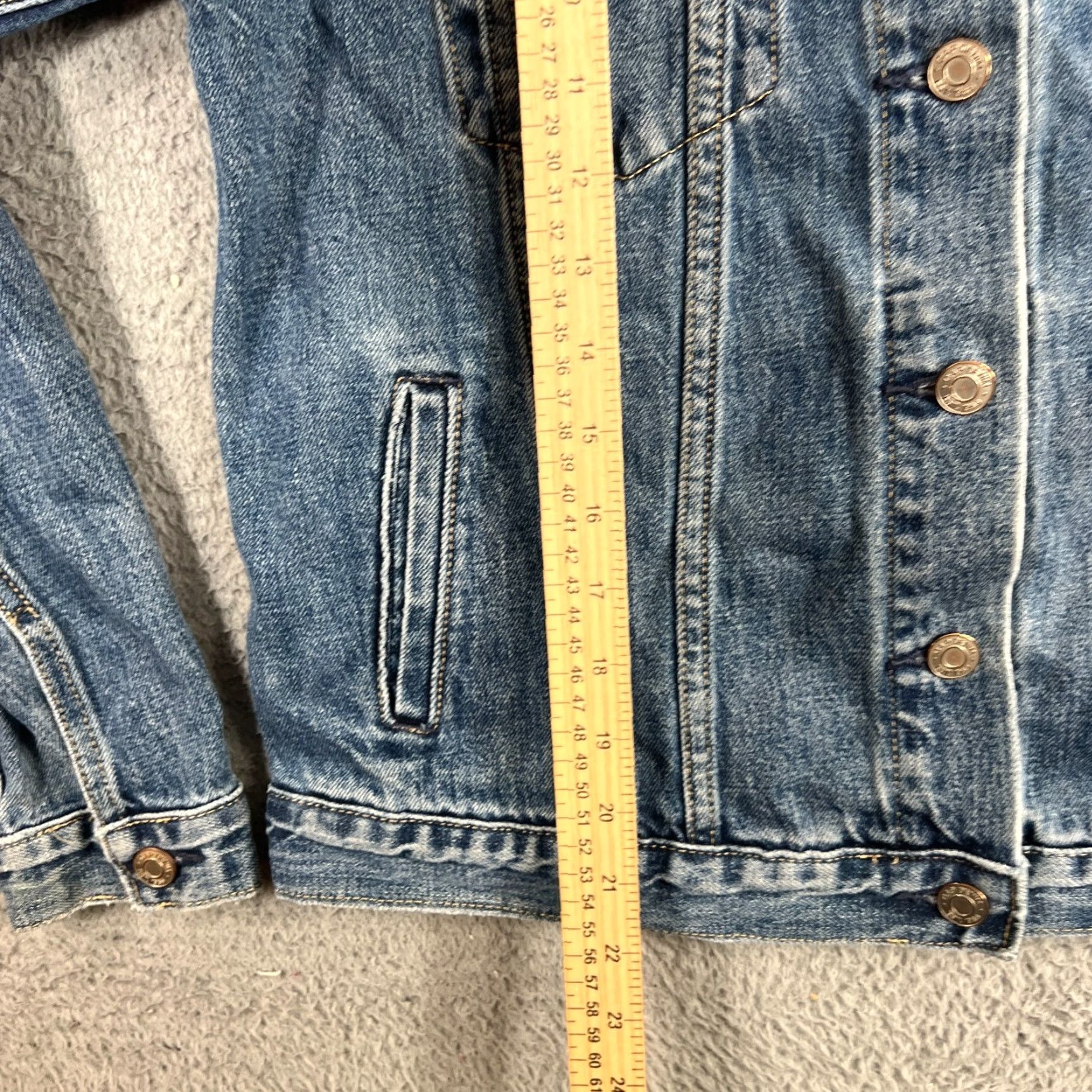 Gap GAP Denim Trucker Jacket Classic Blue Jean Medium Wash Women Size 32" / US 10 / IT 46 - 5 Thumbnail