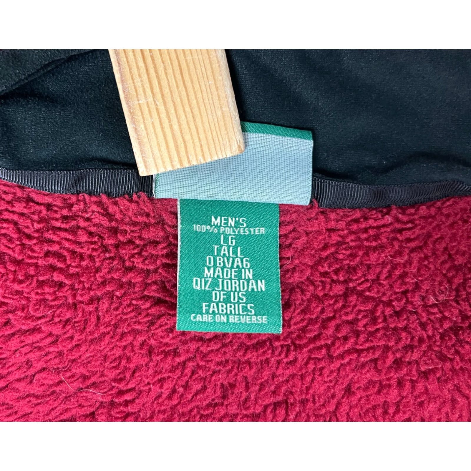 Vintage L.L. Bean Men's Vintage Polartec Fleece Full Zip Vest Mid-Length Burgundy L Tall Regular Size Adult Mens Size US L / EU 52-54 / 3 - 7 Thumbnail