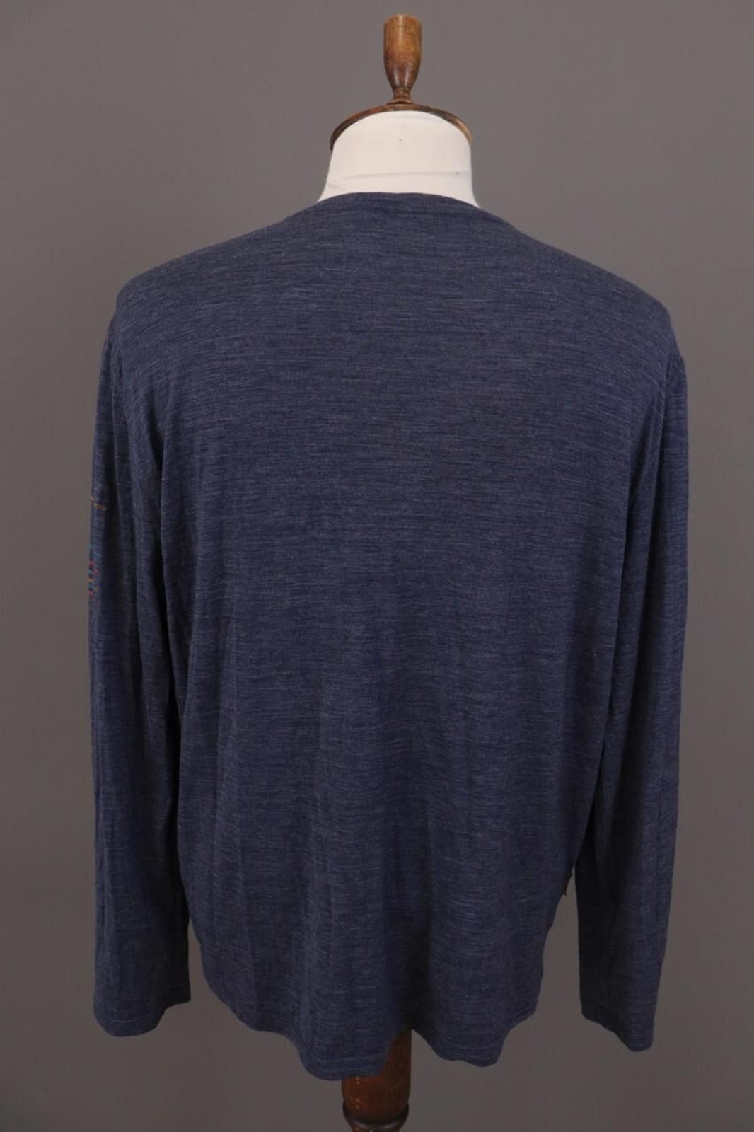 Icebreaker Icebreaker Merino Blue Striped Wool Crew Shirt Size XL Size US XL / EU 56 / 4 - 10 Thumbnail