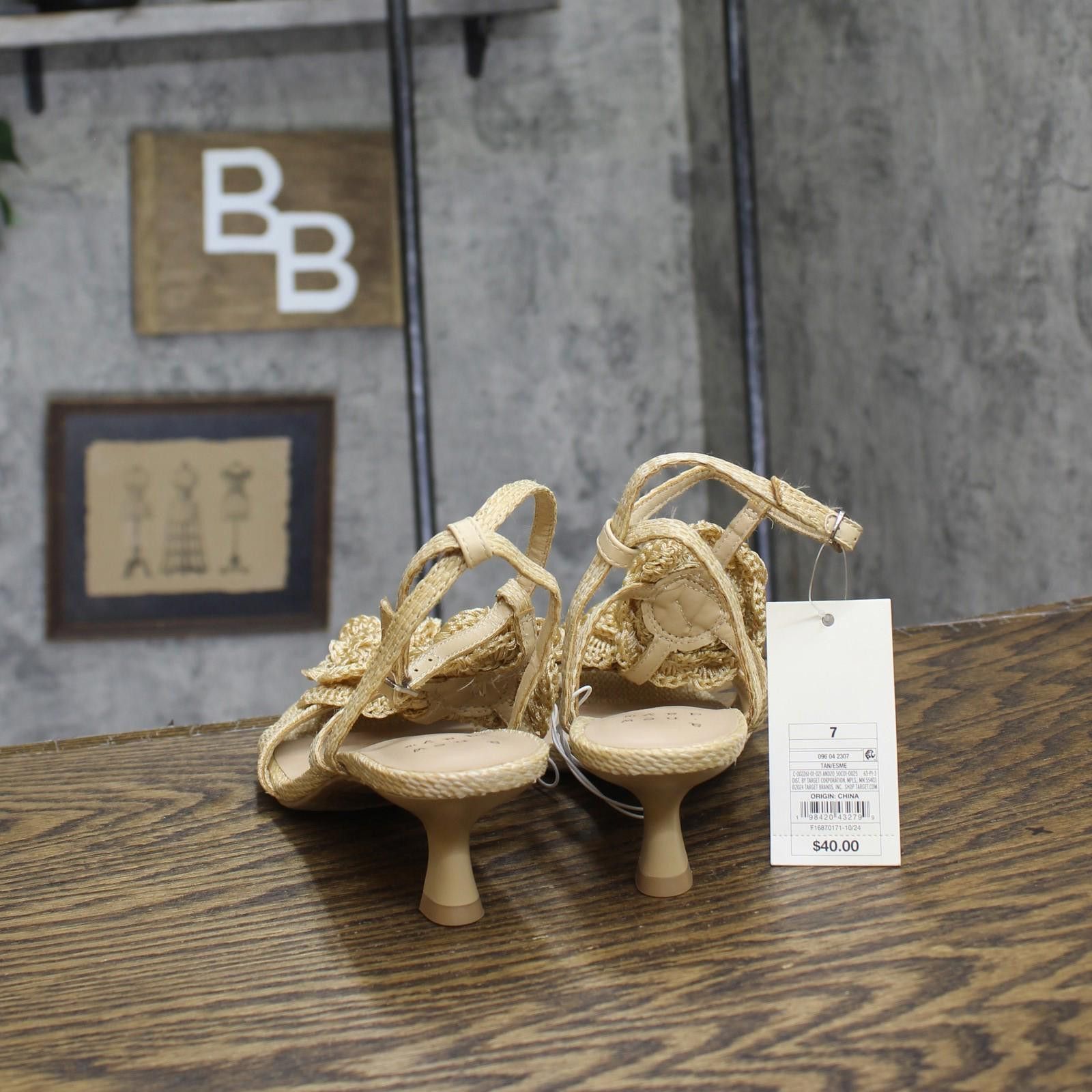 Other Nwt A New Day Crochet Kitten Heels 92979007 Tan Brown 7m Size US 7 / IT 37 - 4 Thumbnail