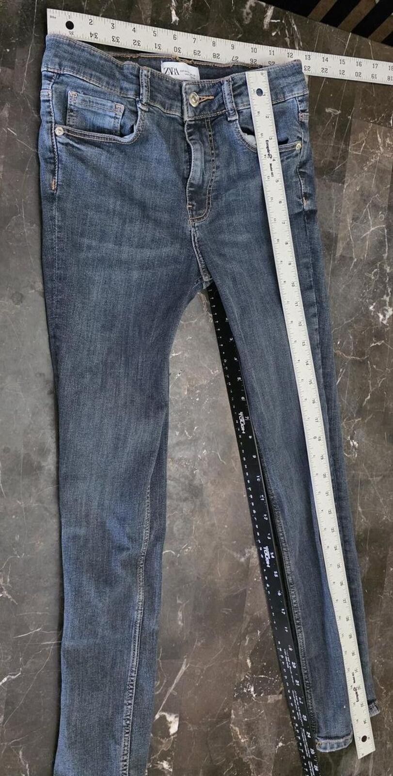 Zara Zara High-Rise Skinny Jeans in Classic Blue Denim Size 6 Size 28" / US 6 / IT 42 - 10 Thumbnail