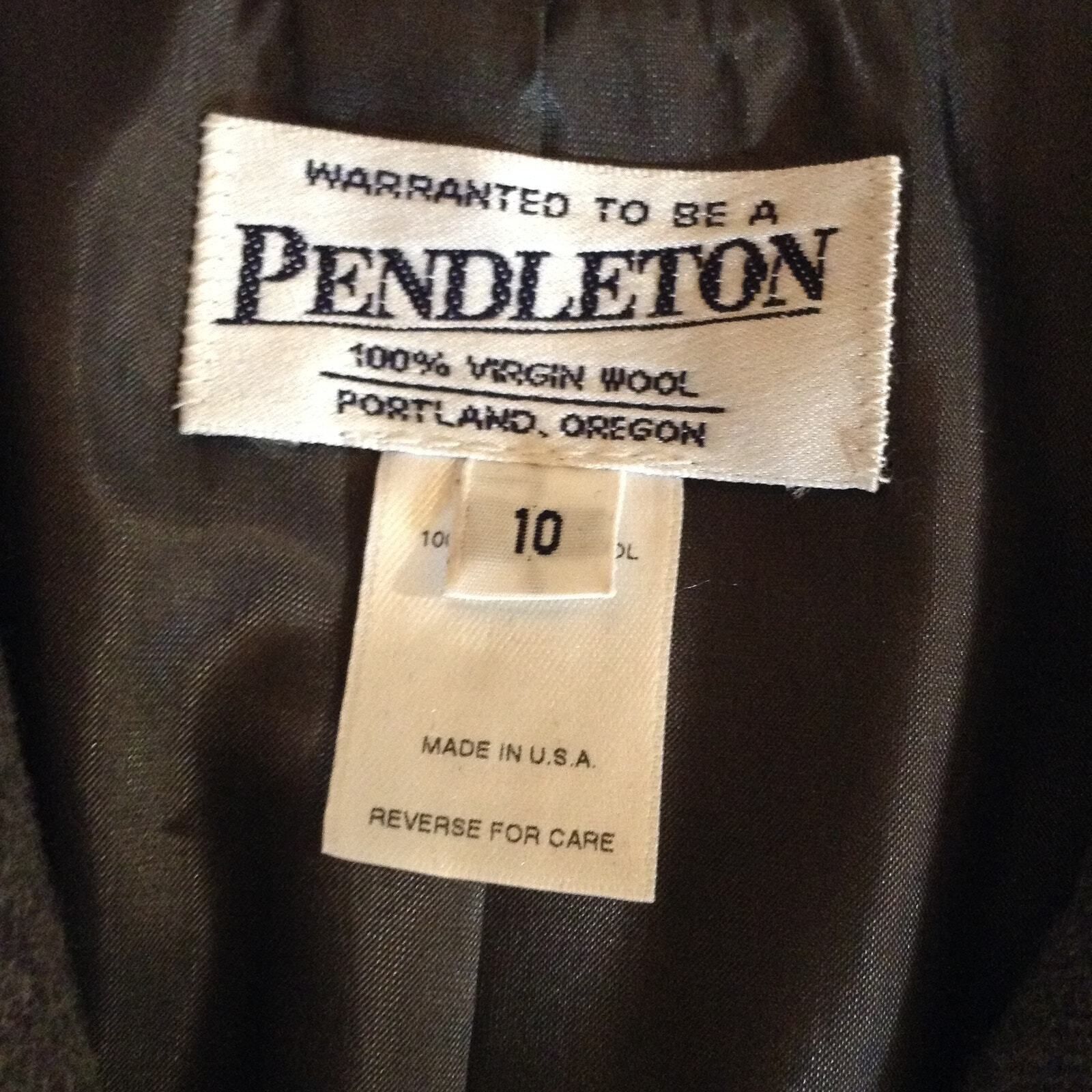 Pendleton Pendleton Wool Gray Blazer SZ 10 Collared Hidden Buttons VTG Size L / US 10 / IT 46 - 7 Thumbnail