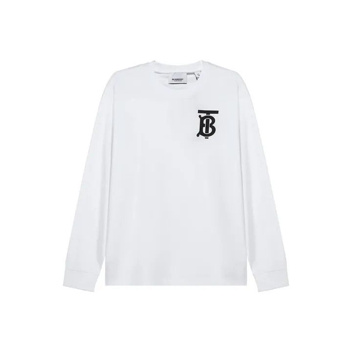 Burberry Burberry Classic Logo White Long Sleeve T-shirt 0079 Size M / US 6-8 / IT 42-44 - 1 Thumbnail