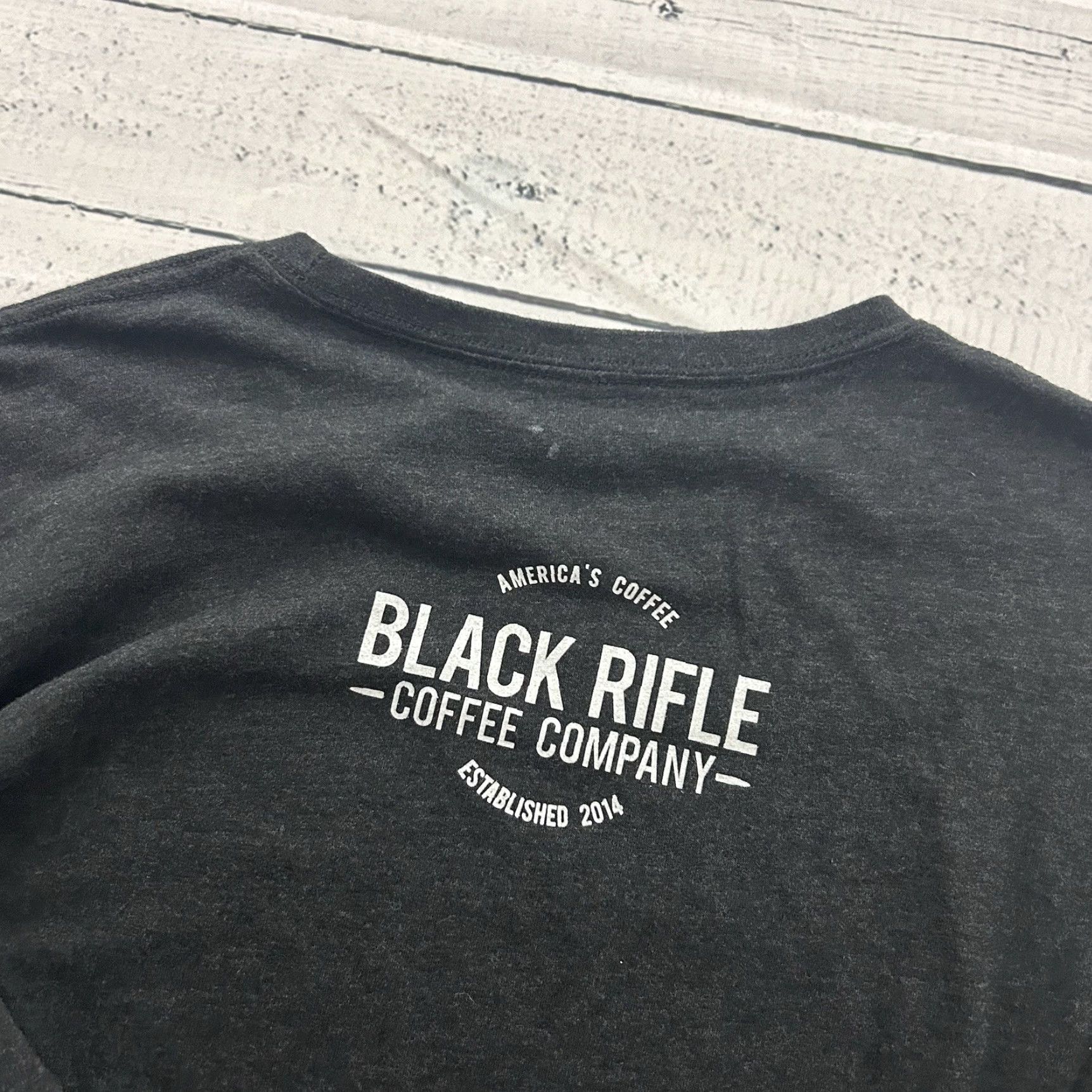 Vintage Black Rifle Coffee Co Short Sleeve Flag T Shirt Men XL Gray Size US XL / EU 56 / 4 - 5 Thumbnail