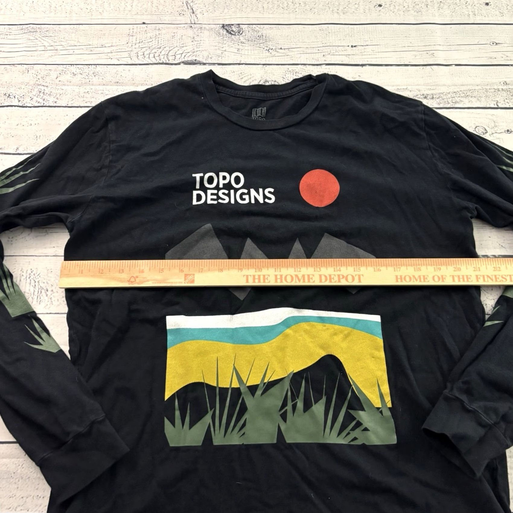 Topo Designs Topo Designs Long Sleeve Logo T Shirt Men L Black Size US L / EU 52-54 / 3 - 4 Thumbnail