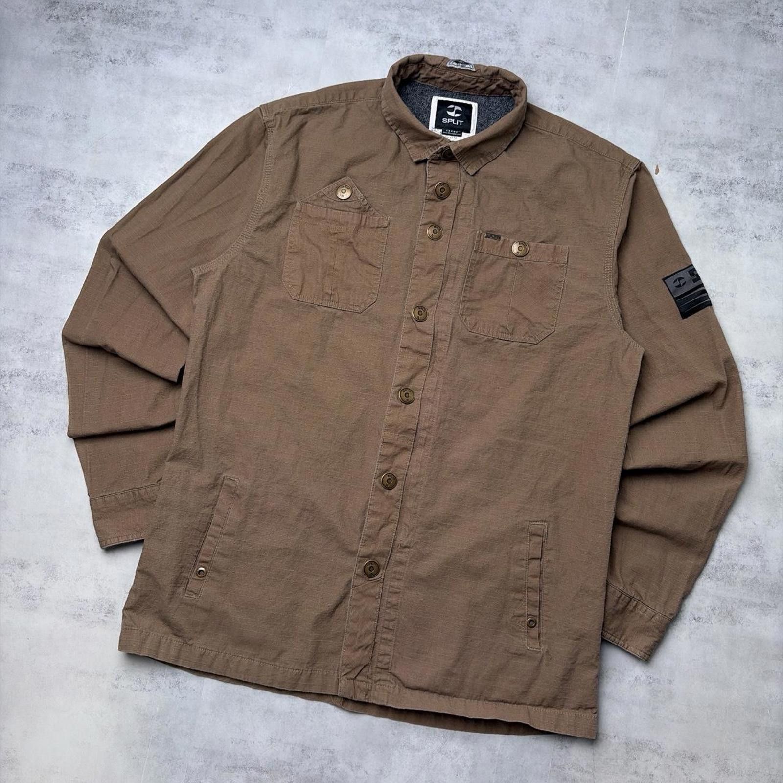 Billabong Y2K Brown Split Surfwear Grunge Lightweight Bomber Jacket Size US L / EU 52-54 / 3 - 2 Thumbnail