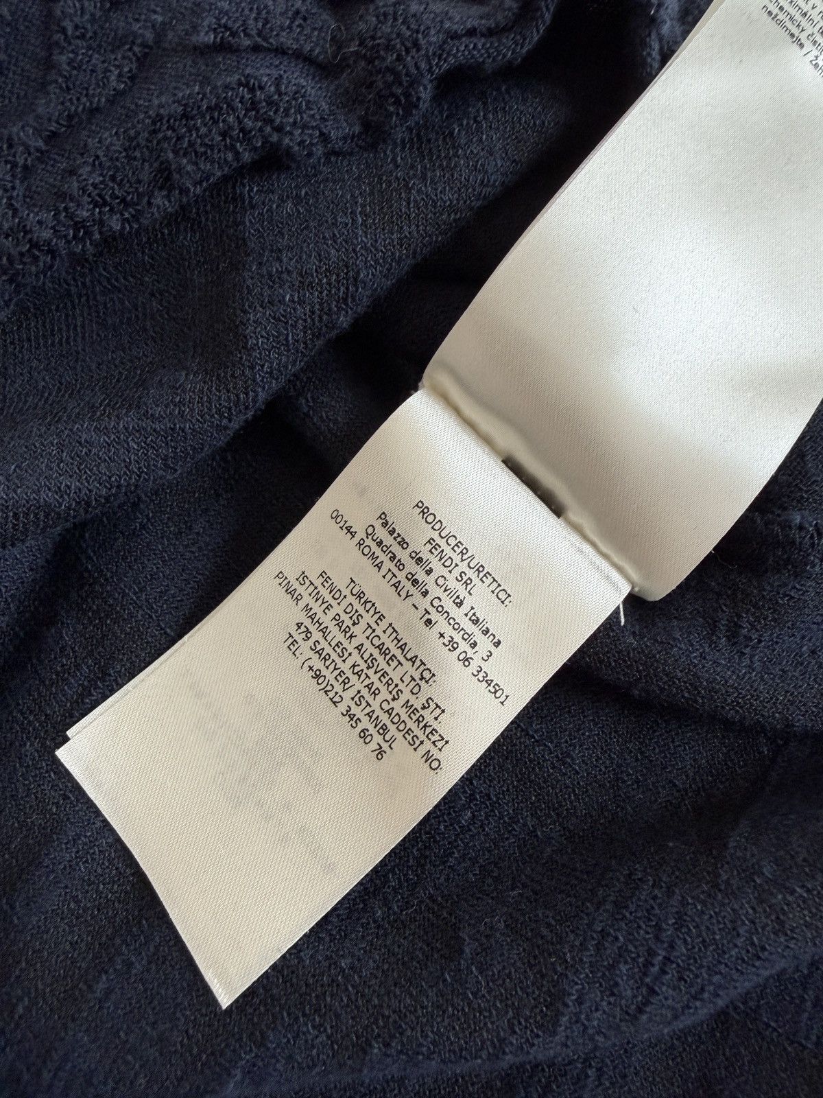 Fendi Fendi Roma FF Monogram Terry Cloth T-Shirt Navy Blue Size L Size US L / EU 52-54 / 3 - 8 Thumbnail