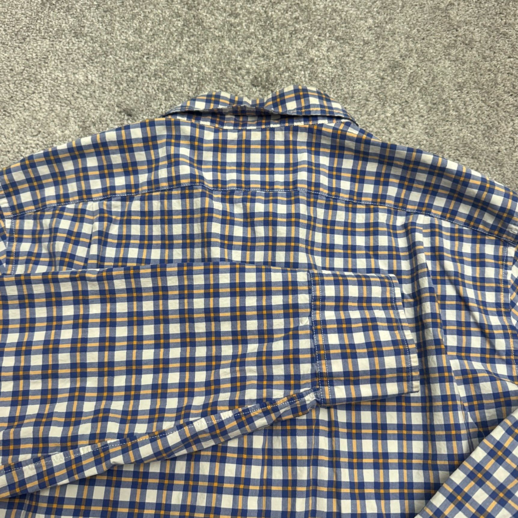 J.Crew J.Crew Slim Fit Button Down Shirt Mens M Blue Orange Plaid Cotton Casual Size US M / EU 48-50 / 2 - 4 Thumbnail