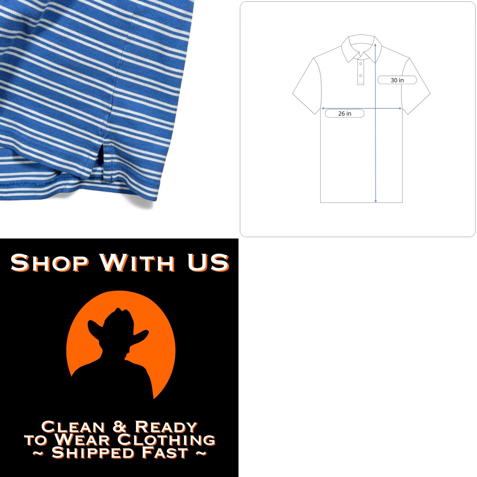 Vintage VINTAGE Masters Polo Shirt Adult XL Blue Striped Golf Shirt Size US XL / EU 56 / 4 - 8 Thumbnail