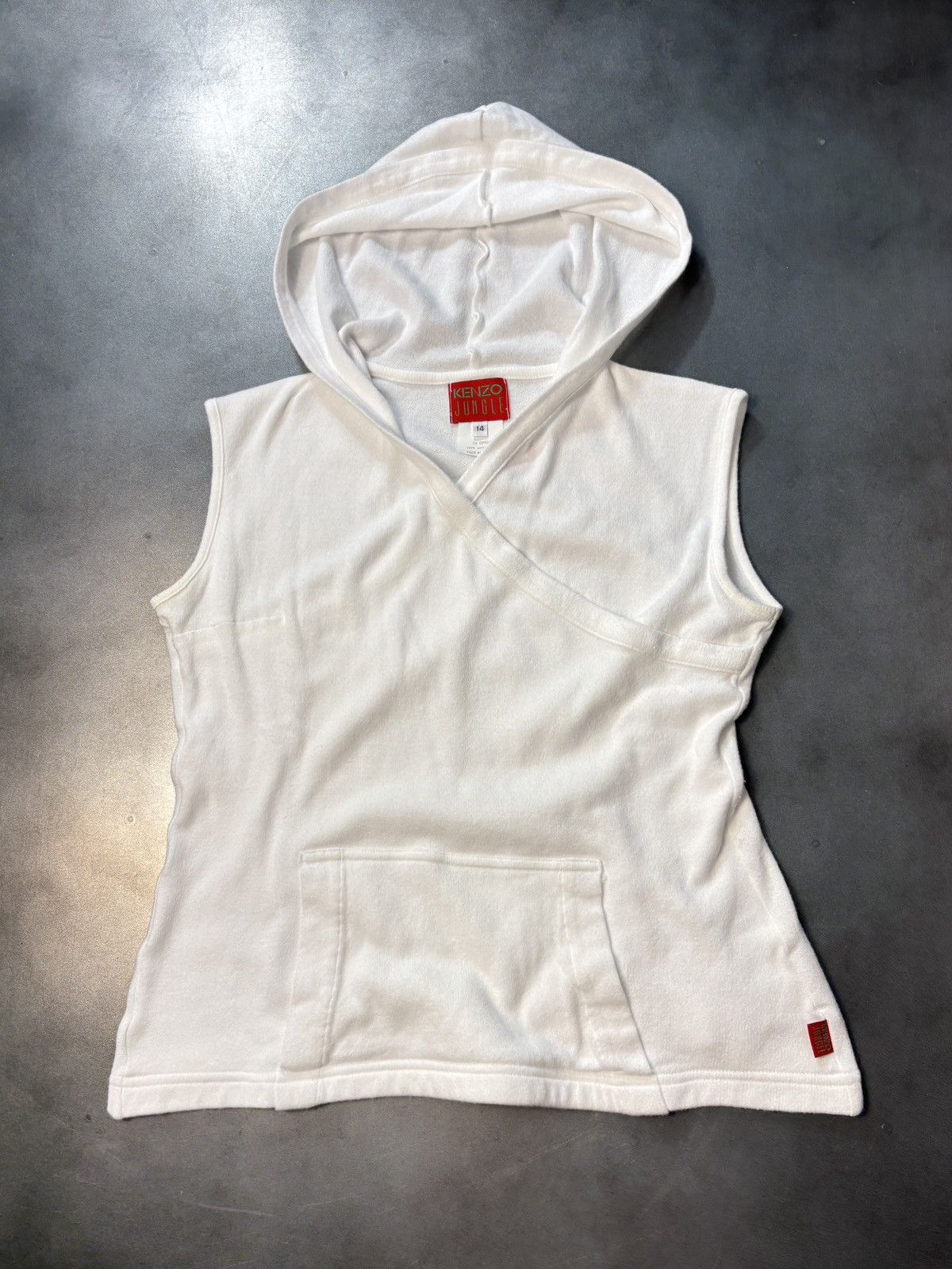 Kenzo × Vintage Vintage Kenzo Jungle Sleeveless Hoodie Y2K Sport Halter Top Size S / US 4 / IT 40 - 13 Thumbnail