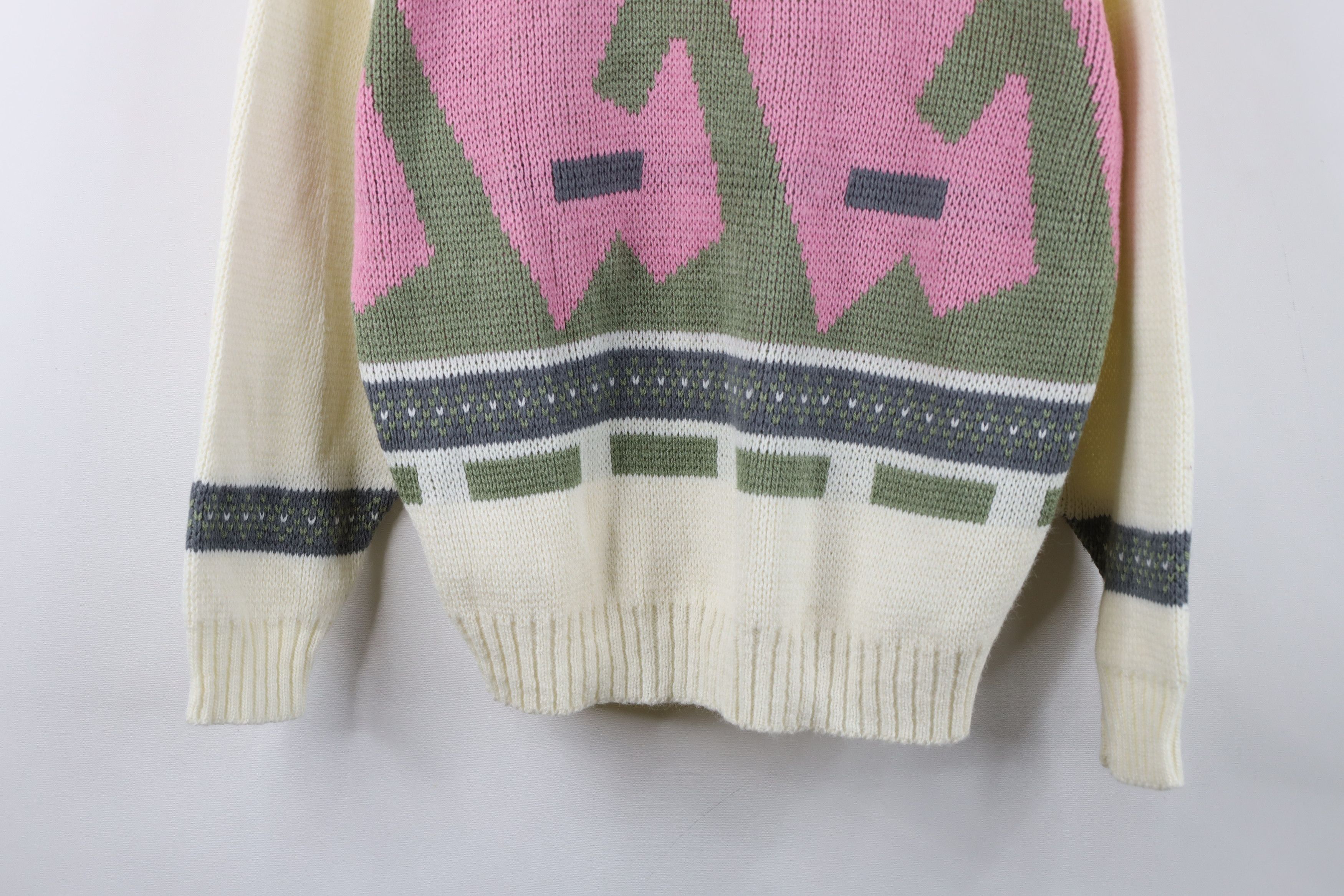 Vintage Vintage 90s Streetwear Art Geometric Knit Sweater USA Size M / US 6-8 / IT 42-44 - 3 Thumbnail