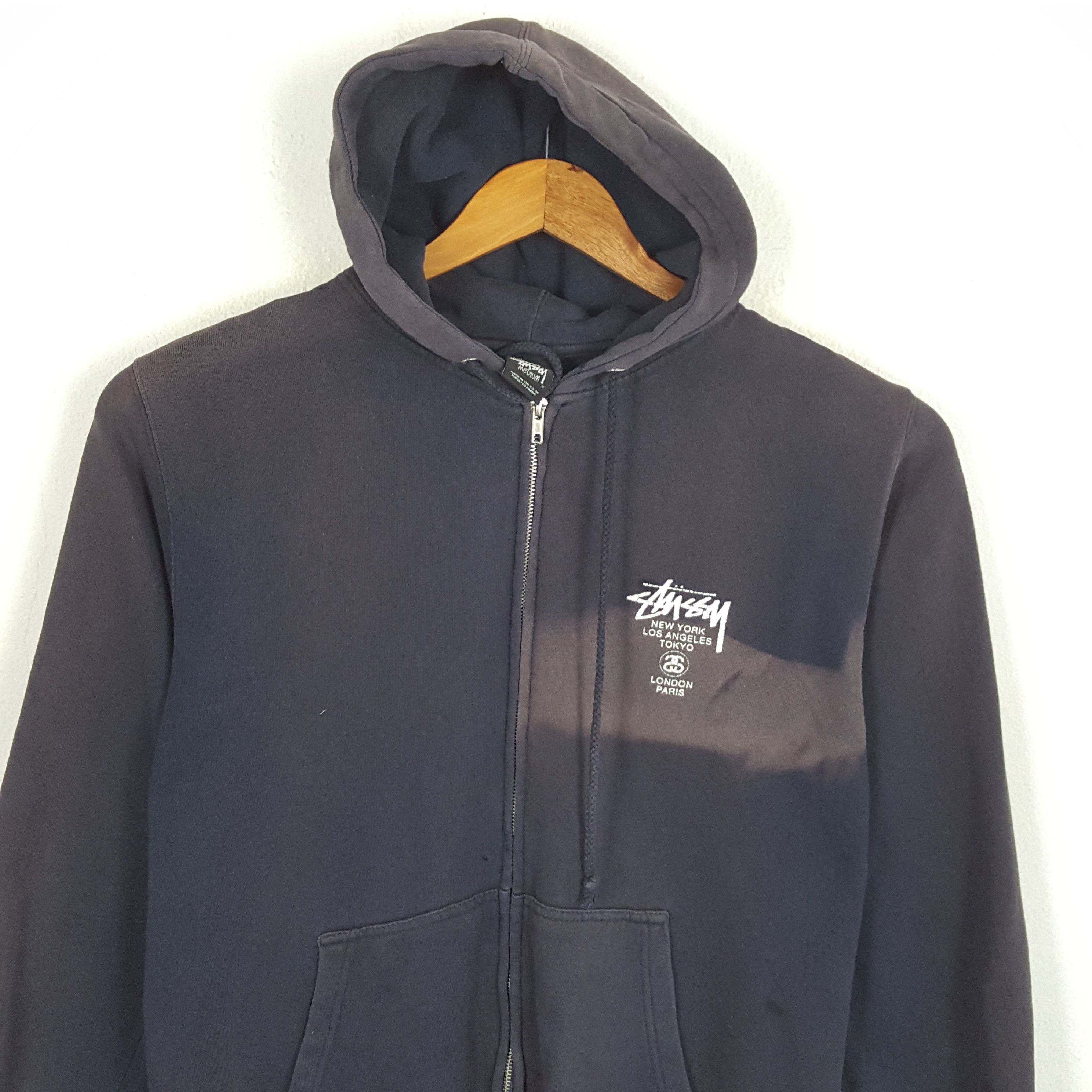 Stussy × Vintage Vintage STUSSY Streetwear Skateboard Distressed Hoodies Size US L / EU 52-54 / 3 - 4 Thumbnail