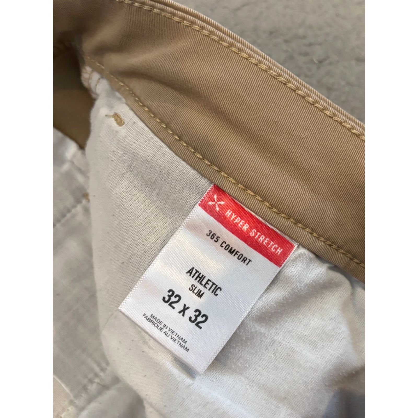 Express Express Chino Pants Mens Slim 32x32 Beige Cotton Blend Stretch Athletic Regular Pants Size US 32 / EU 48 - 3 Thumbnail