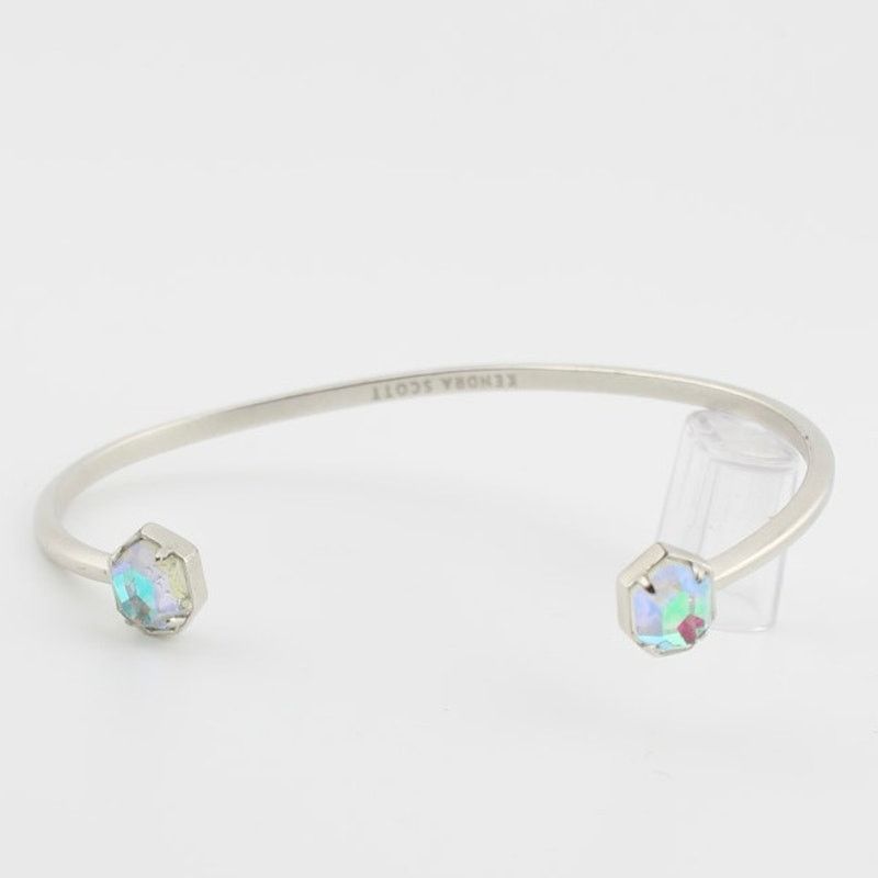 Kendra Scott Kendra Scott Rainbow Stone Open Cuff Bracelet Silver Tone Size ONE SIZE - 8 Thumbnail