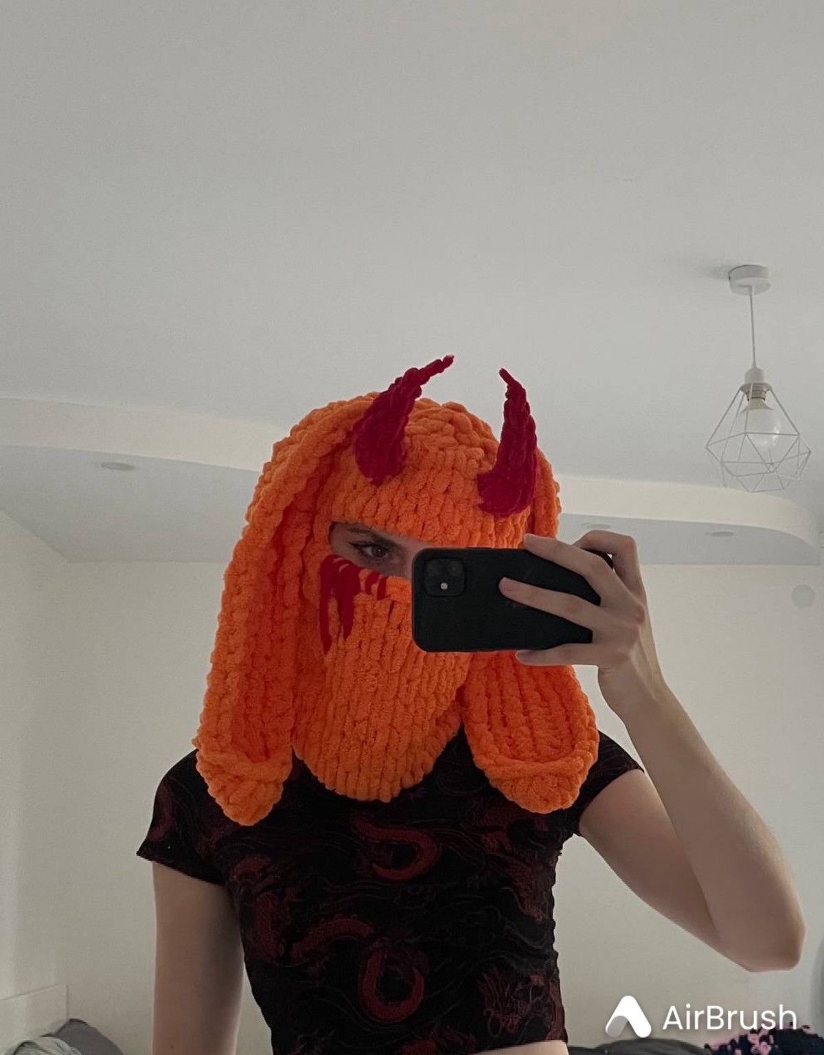 Handmade × Japanese Brand Handmade knitted devil ski mask / balaclava Unisex Size ONE SIZE - 1 Thumbnail