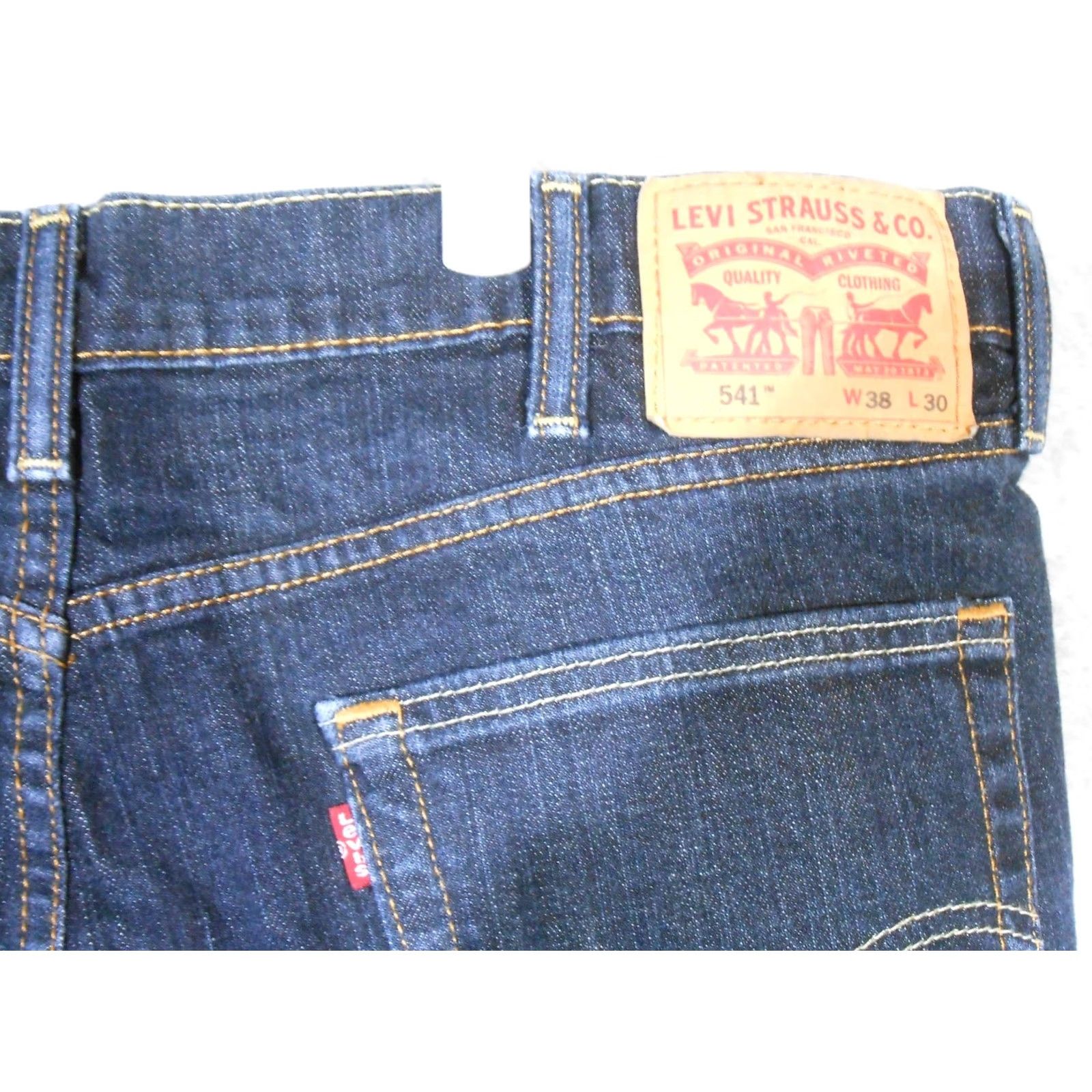 Levi's Levi's 541 Jeans Men's 38x30 Blue Dark Wash Denim Athletic Fit Stretch Size US 38 / EU 54 - 7 Thumbnail