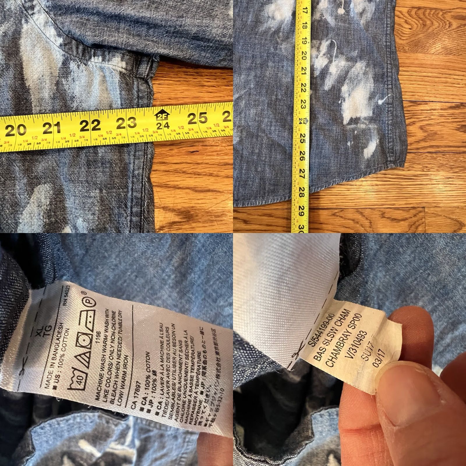 Banana Republic VINTAGE Banana Republic Denim Button Shirt X Rolling Stones Embroidery XL Men Blue Denim Shirt Long Sleeve Casual 90s Size US XL / EU 56 / 4 - 9 Thumbnail