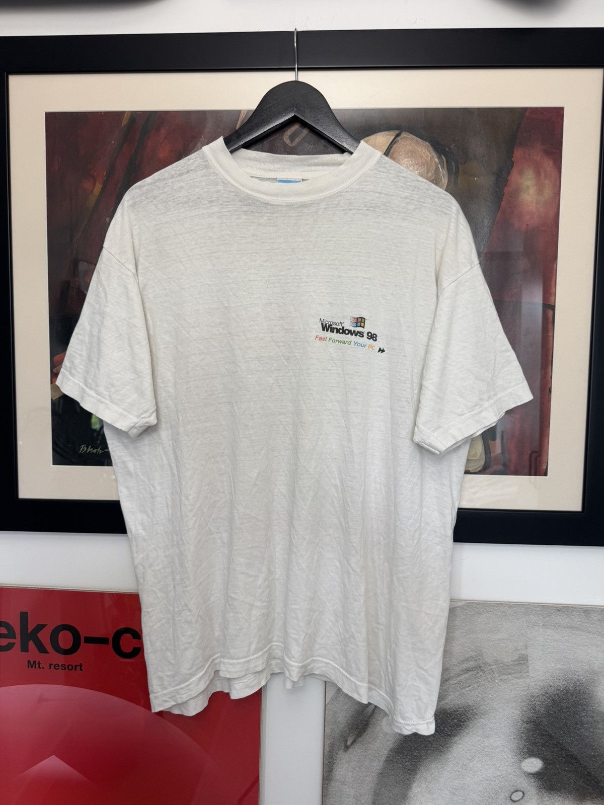 Vintage Microsoft Windows 98 Vintage 90s Graphic Tee PC Print Rare Size US L / EU 52-54 / 3 - 2 Thumbnail