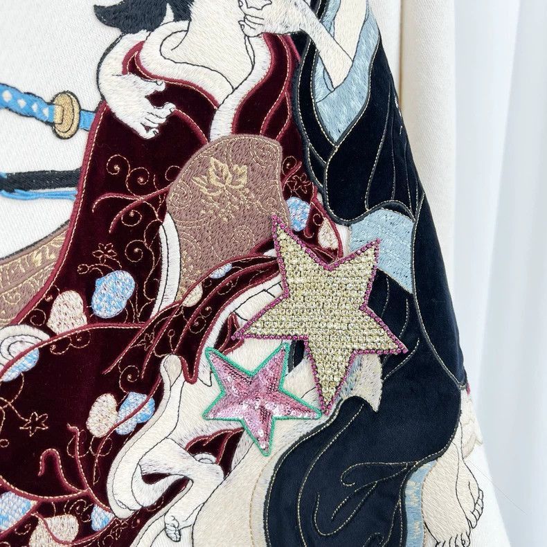 Gucci Gucci Pearl Embellished Hoodie with Embroidery-2506 Size US M / EU 48-50 / 2 - 5 Thumbnail