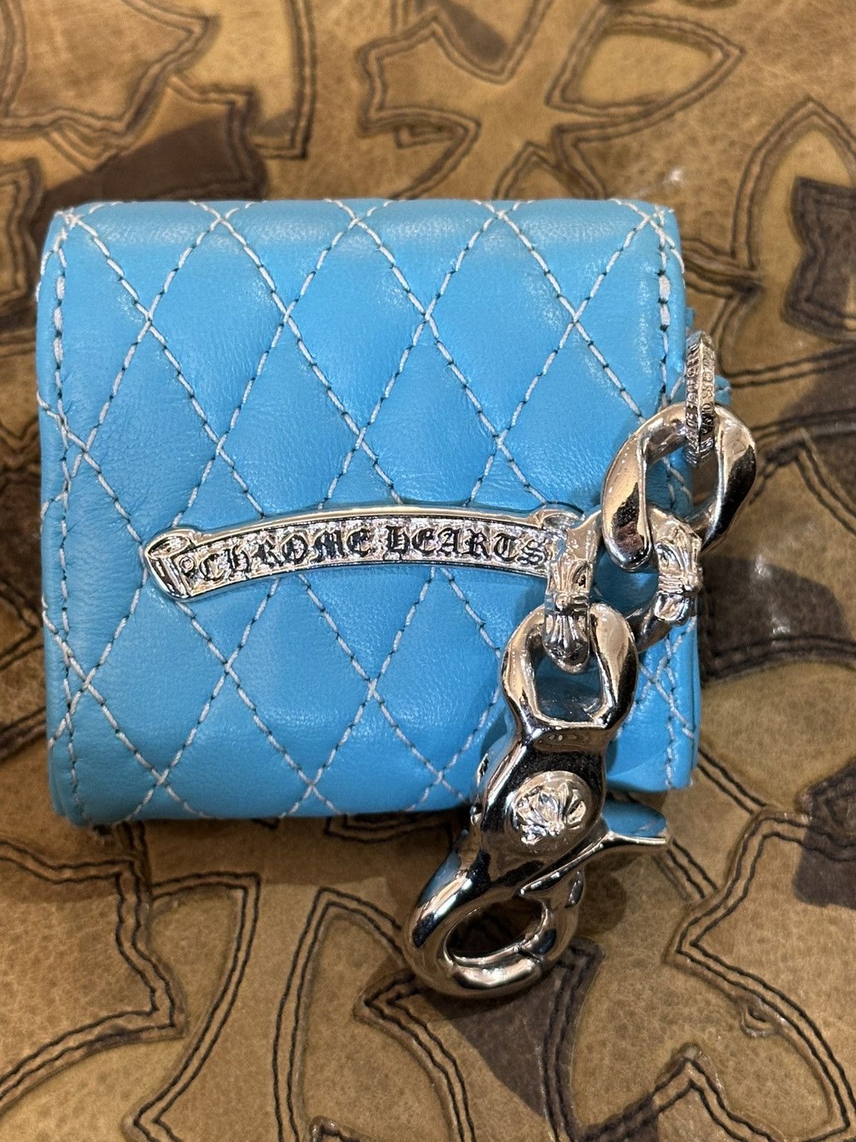 Chrome Hearts CHROME HEARTS QUILTED LEATHER WALLET POUCH Size ONE SIZE - 3 Thumbnail