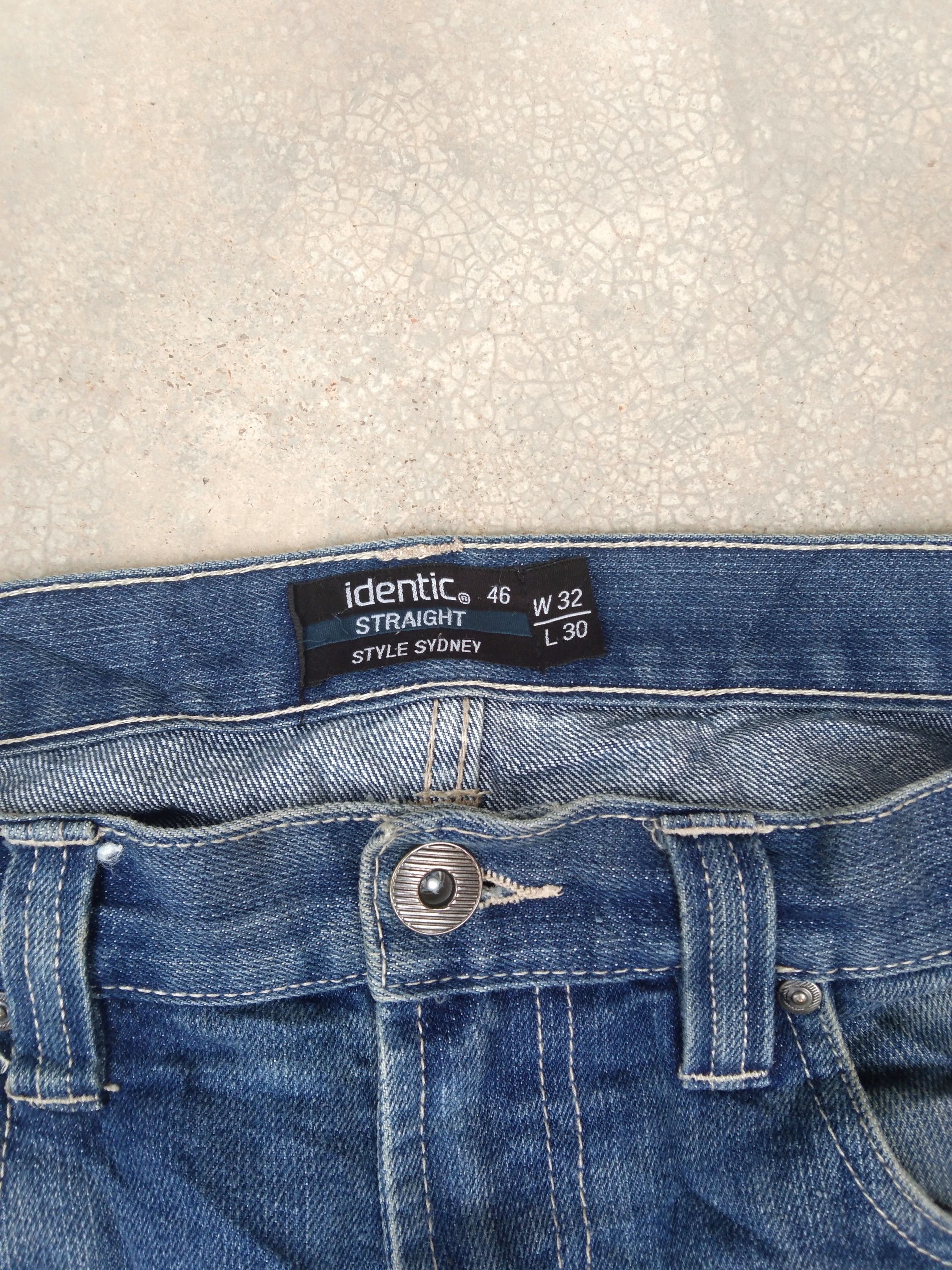 Jean Identic Straight Leg Faded Blue Distressed Jeans 32x29 Size US 32 / EU 48 - 3 Thumbnail