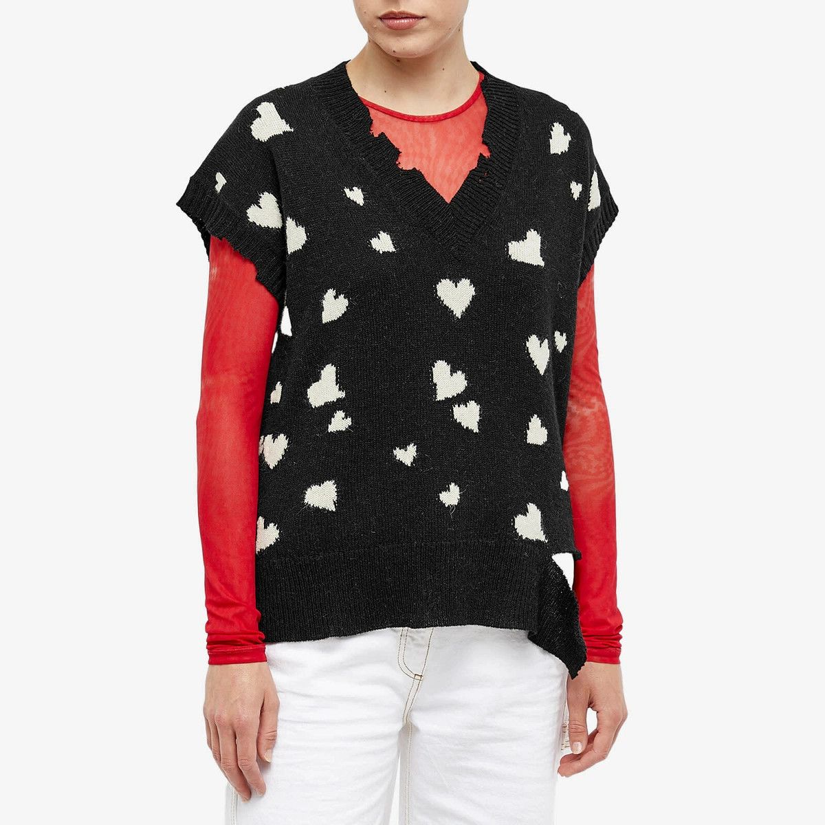 Marni o1y1125 Short Sleeves Sweater in Black/White Size S / US 4 / IT 40 - 3 Thumbnail