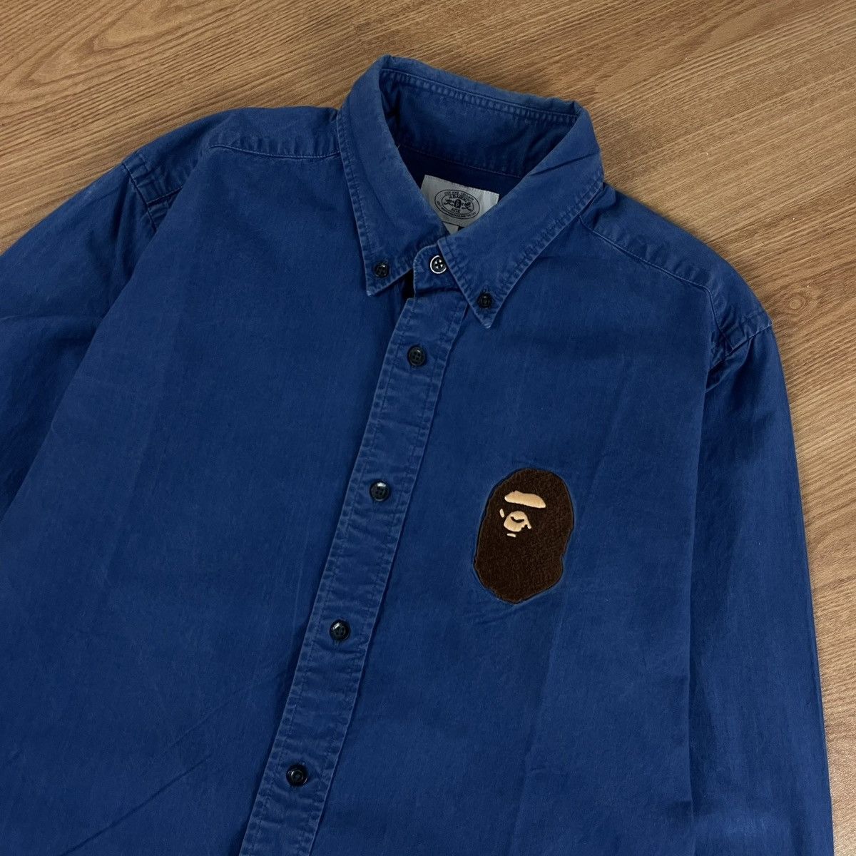 Bape A bathing Ape Button Down Indigo Shirt Size US M / EU 48-50 / 2 - 3 Thumbnail
