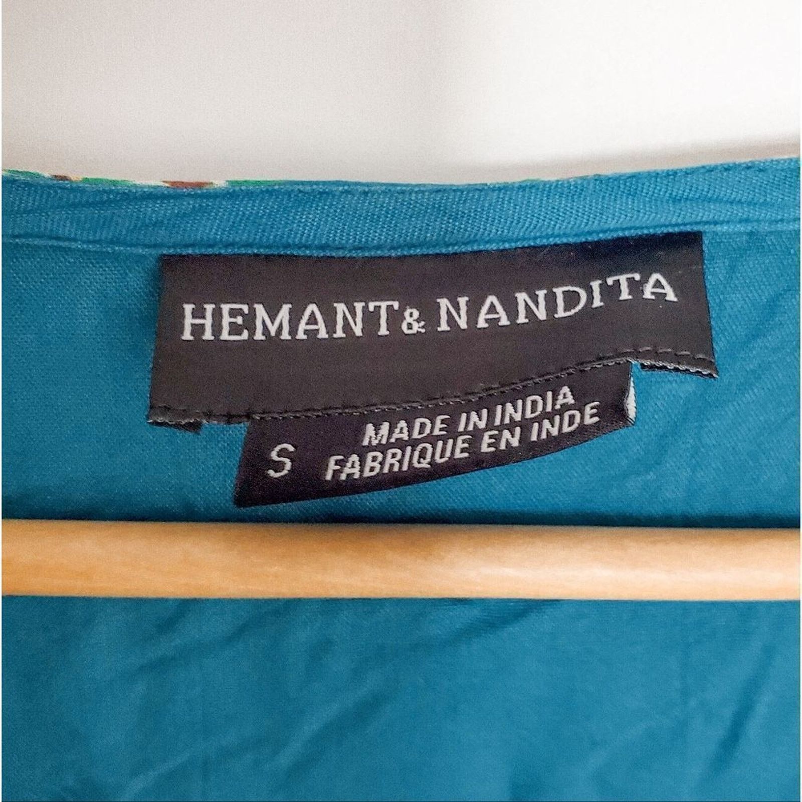 Hemant & Nandita Hemant & Nandita Blue Floral Moana Silk Shift Dress Size S Size S / US 4 / IT 40 - 6 Thumbnail