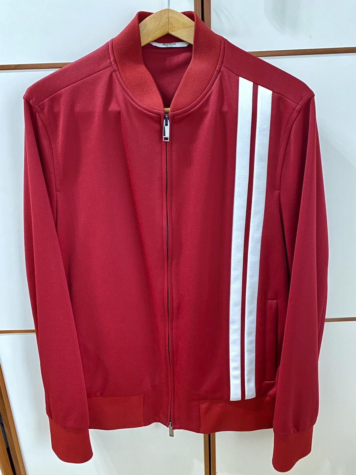 Valentino Valentino Archive Red and White Stripe Track Jacket, 48, New Size US M / EU 48-50 / 2 - 1 Thumbnail