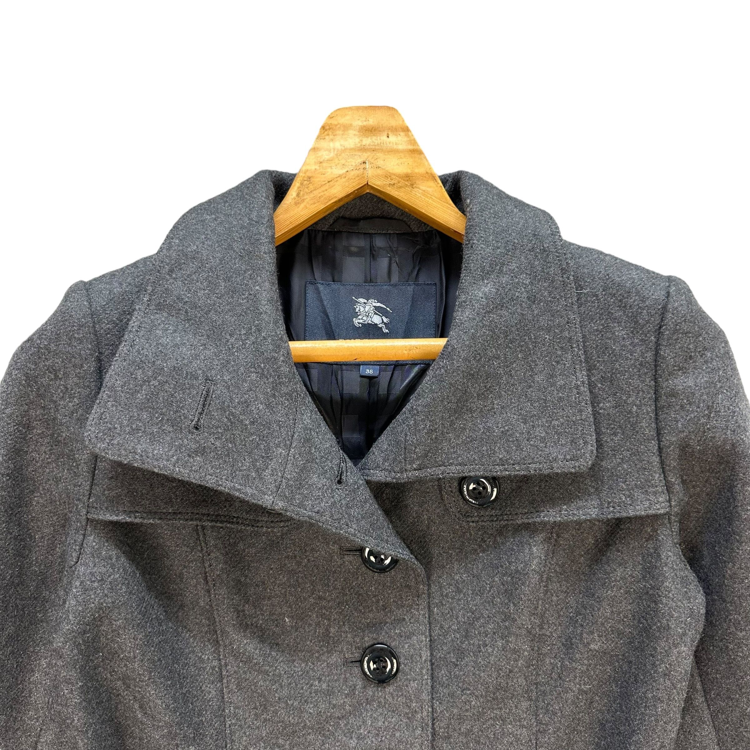 Burberry BURBERRY LONDON Wool Belted Coat Jacket #A69-1666 Size S / US 4 / IT 40 - 2 Thumbnail