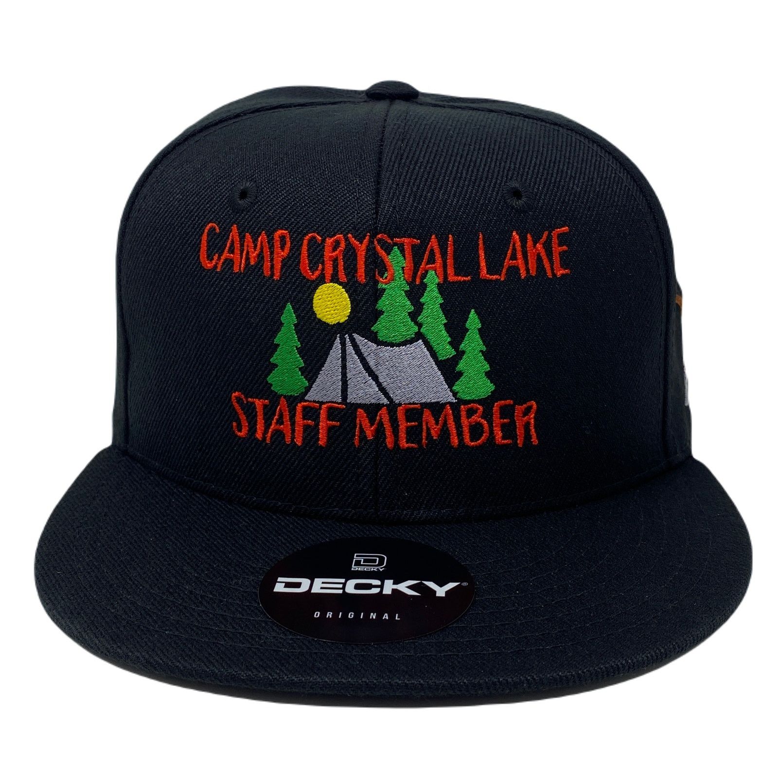 Other Camp Lake Staff Member Mask Snapback Hat All Black Size ONE SIZE - 5 Thumbnail