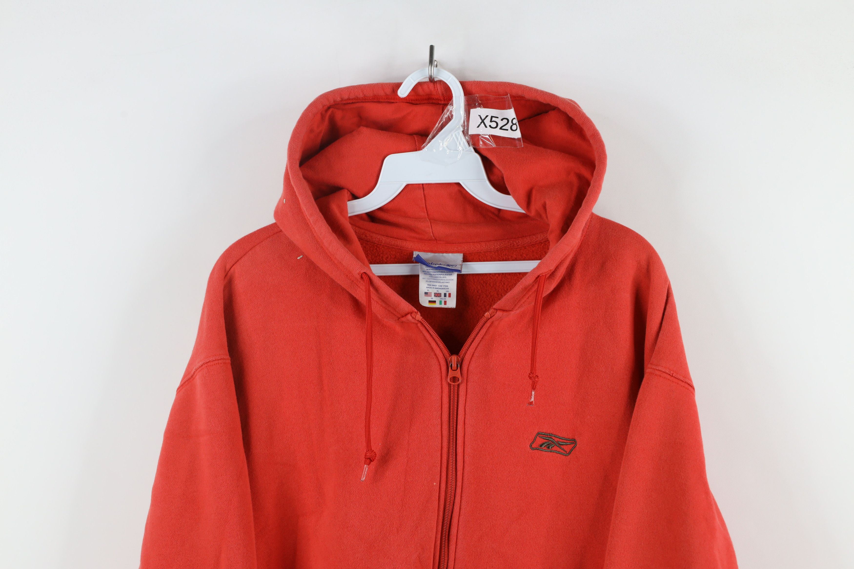 Reebok × Vintage Vintage 90s Reebok Classic Logo Full Zip Hoodie Sweatshirt Size US XL / EU 56 / 4 - 2 Thumbnail