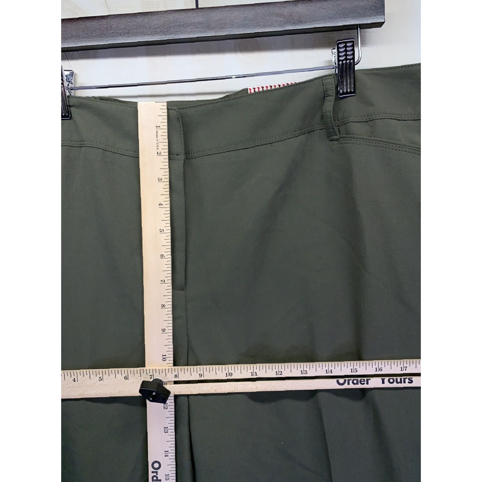 Vintage Dressbarn Women’s 18W Signature Straight Leg Green Lightweight Pants-4267 Pants Size 40" / US 18 - 3 Thumbnail
