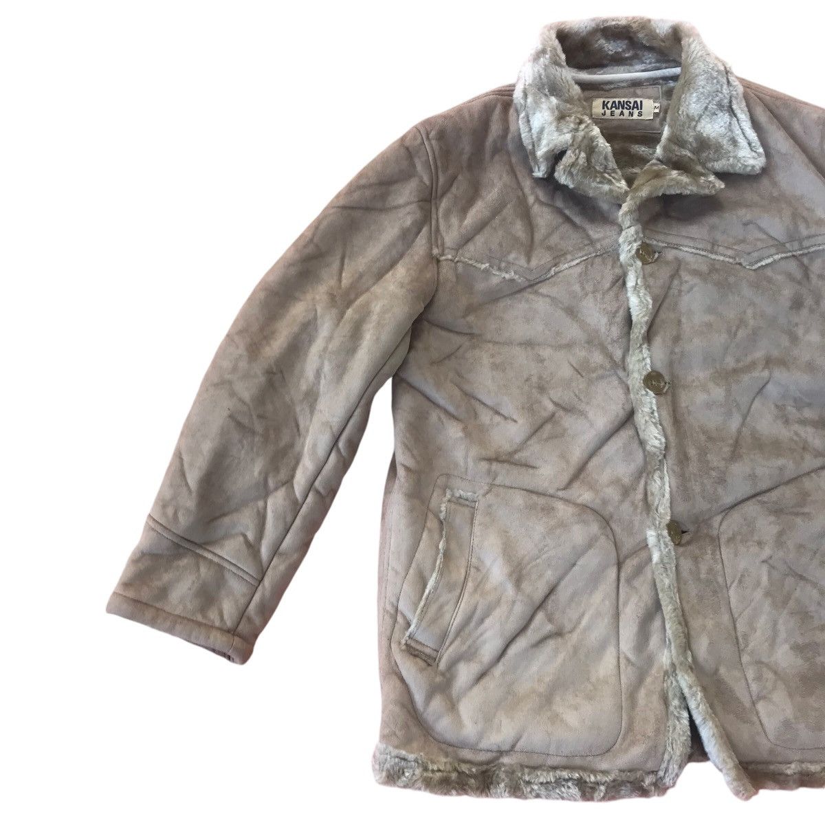 Japanese Brand × Kansai Yamamoto KANSAI YAMAMOTO GENUINE SHERPA LEATHER JACKET Size US M / EU 48-50 / 2 - 5 Thumbnail