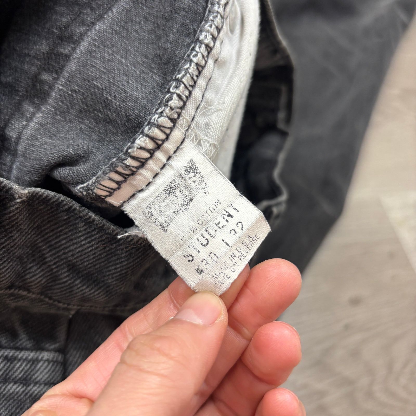 Levi's × Vintage Vintage 90s Levi's 550 Student Relaxed Black Jeans 30x32 Size US 30 / EU 46 - 11 Thumbnail