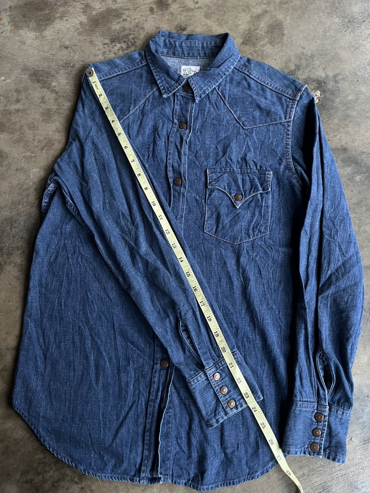 Orslow ORSLOW JAPANESE VINTAGE DENIM BUTTON SHIRTS Size US M / EU 48-50 / 2 - 7 Thumbnail