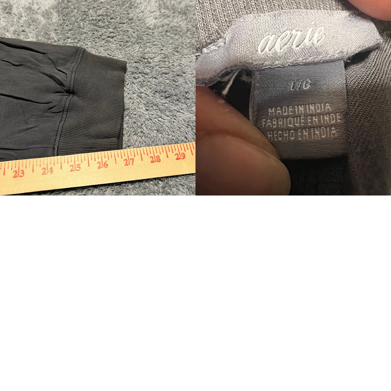 Vintage Aerie Pants Jogger Gray Cargo Pull On Drawstring Womens Large L Size 36" / US 14 / IT 50 - 8 Thumbnail