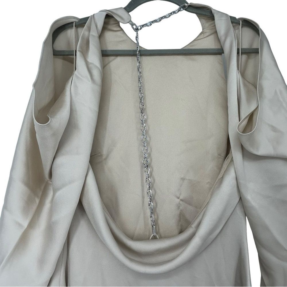 Jonathan Simkhai SIMKHAI CAITYLYN DRAPED OFF SHOULDER GOWN IN CHAMPAGNE WORN Size XS / US 0-2 / IT 36-38 - 9 Thumbnail
