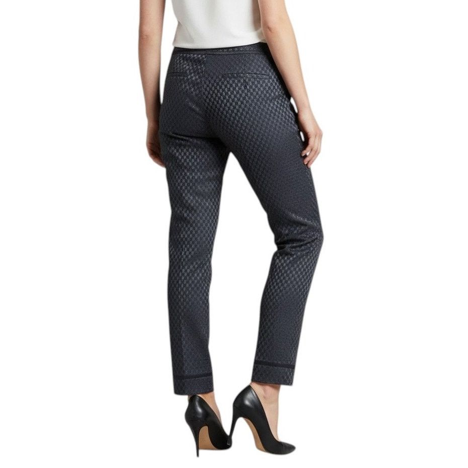 Tory Burch Tory Burch Navy Blue Patterned Skinny Leg Pants, Sl/US4 Size 27" / US 4 / IT 40 - 4 Thumbnail