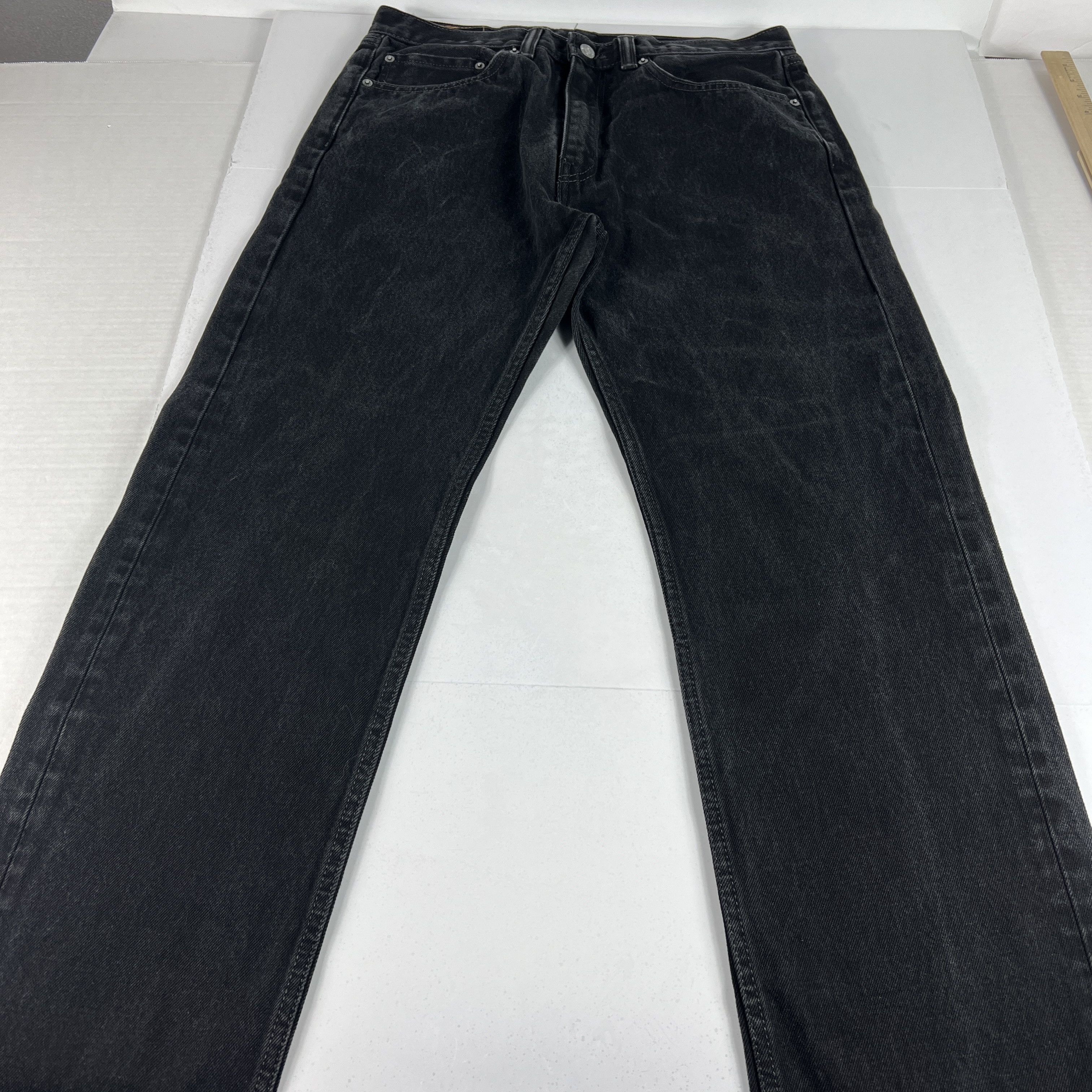 Levi's Levi's Jeans Men 505 Straight Fit Black Faded Cotton Denim | Grailed