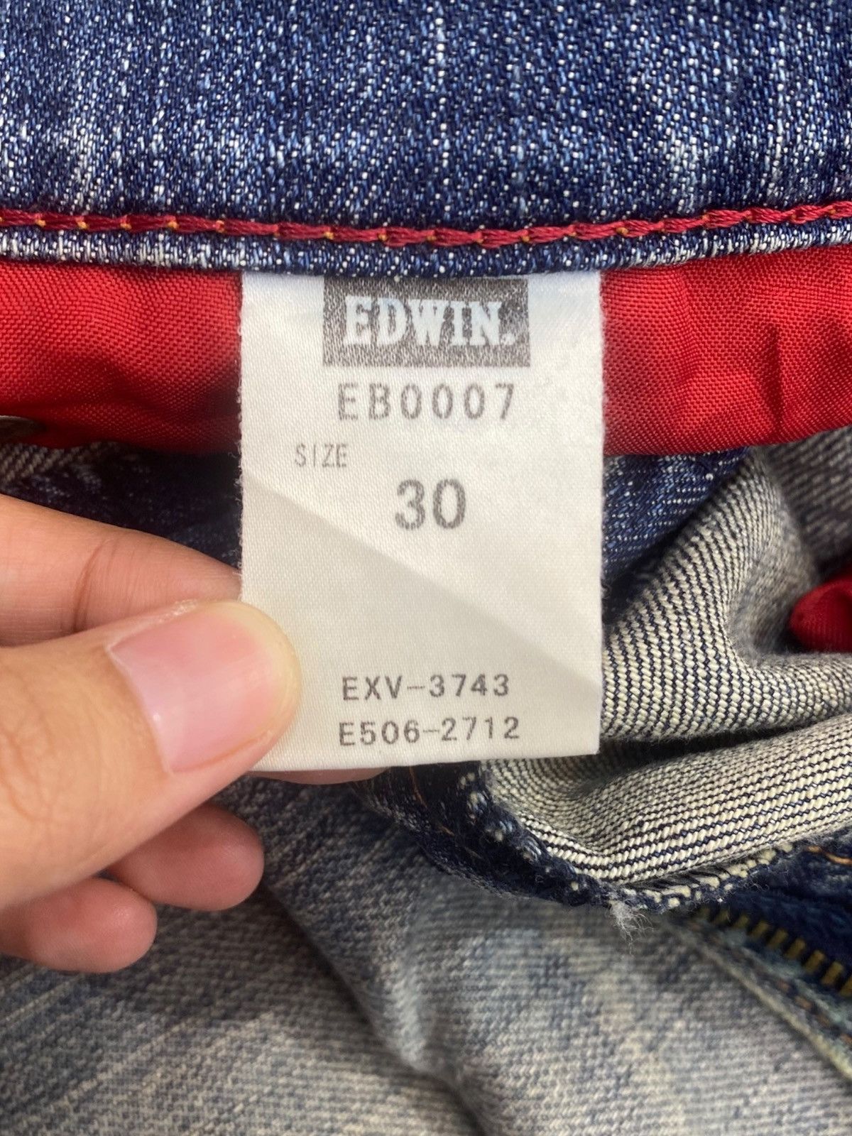 Edwin Vintage Edwin Faded Blue Wash Style Ripped Jeans Size US 32 / EU 48 - 11 Thumbnail