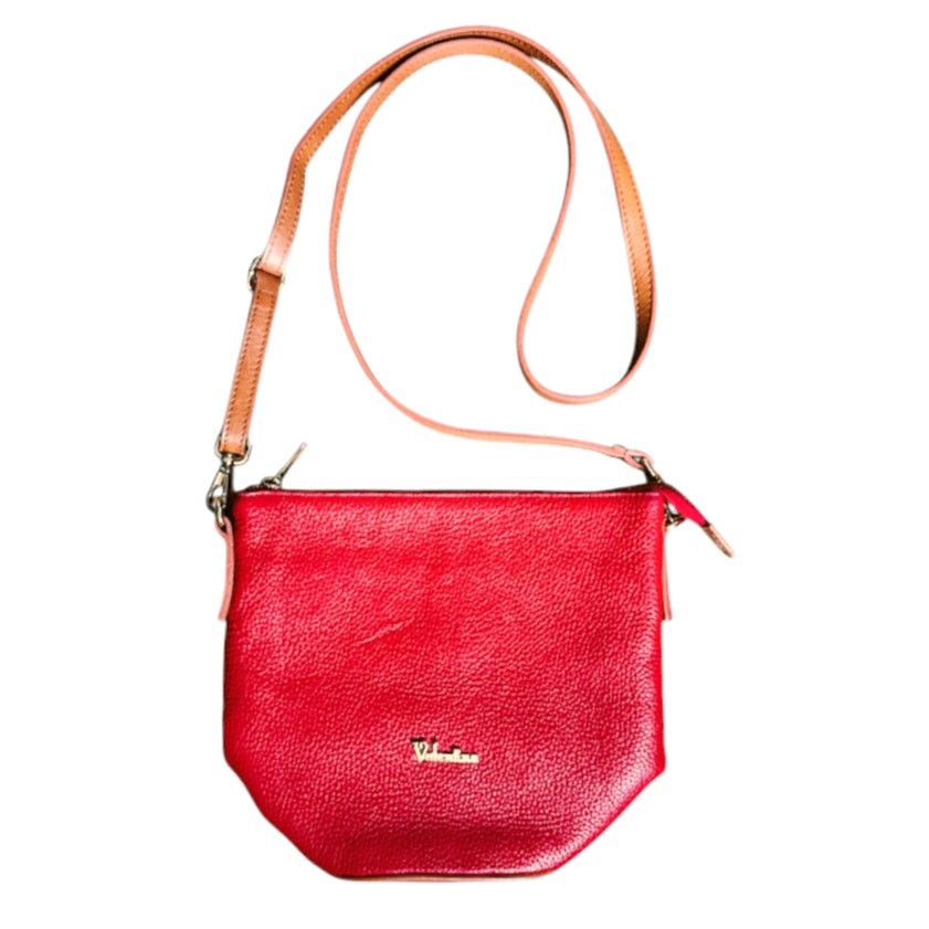 NBDN Nobrandedon Valentina Red Crossbody Leather Bag Purse Size ONE SIZE - 1 Thumbnail