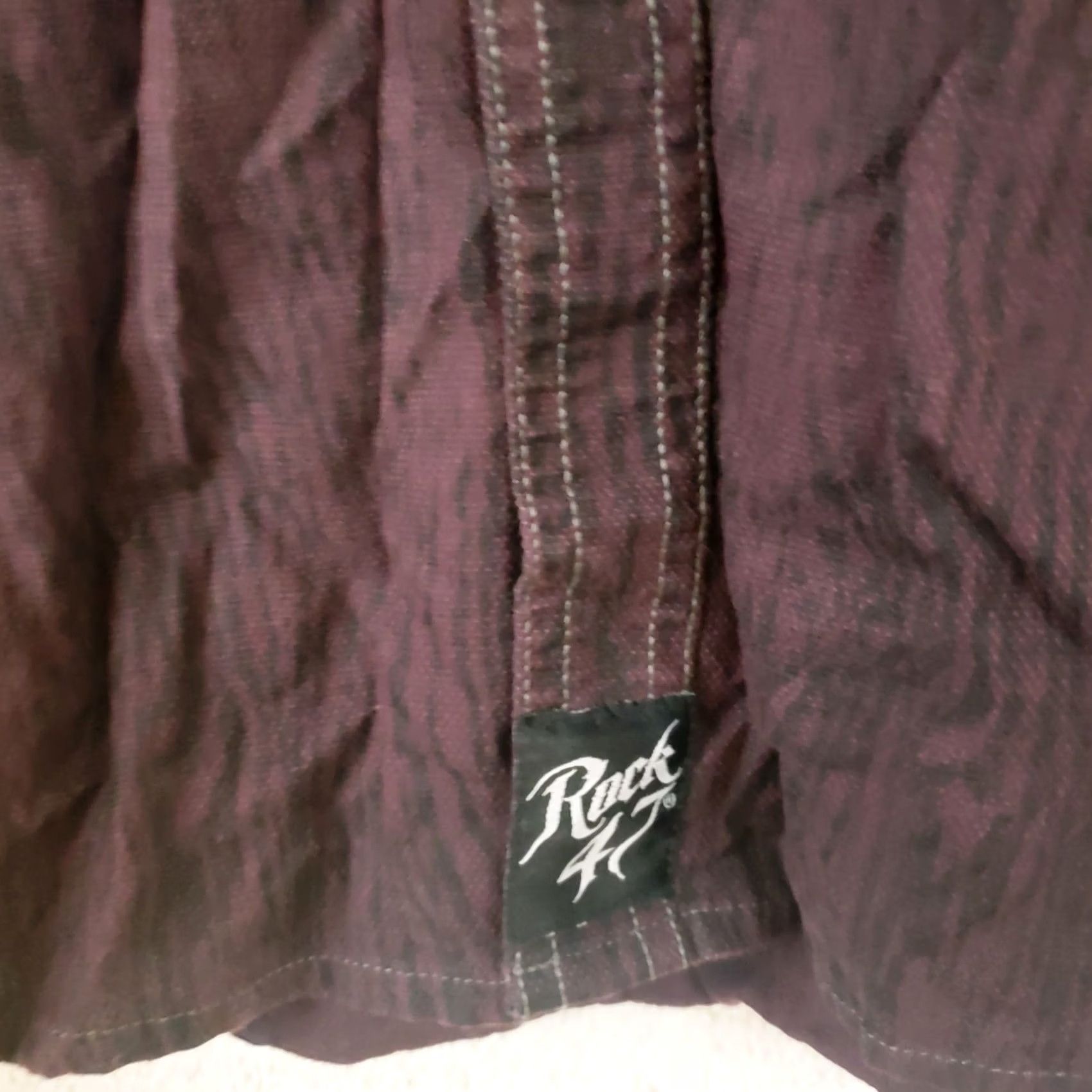 Wrangler VINTAGE Wrangler Rock 47 Shirt Mens XL Black Maroon Western Casual LS Snap Embroidered Size US XL / EU 56 / 4 - 4 Thumbnail