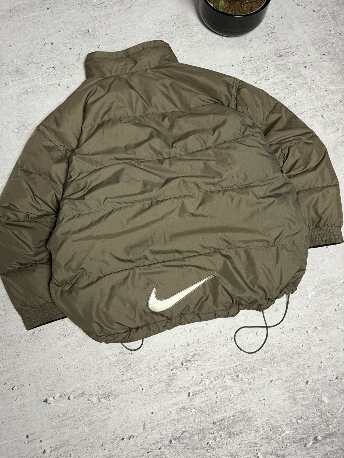90s Nike Vintage Big Swoosh Down Jacket Oversize Y2K Drill
