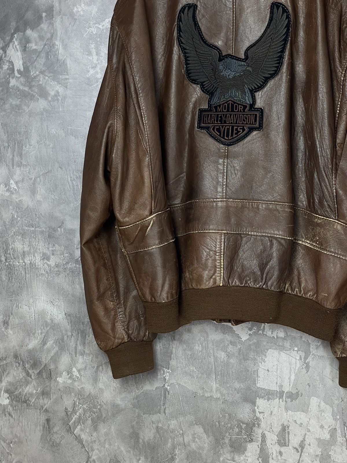 Harley Davidson Harley Davidson Vintage 90s Style Fur Leather Jacket Size US L / EU 52-54 / 3 - 6 Thumbnail