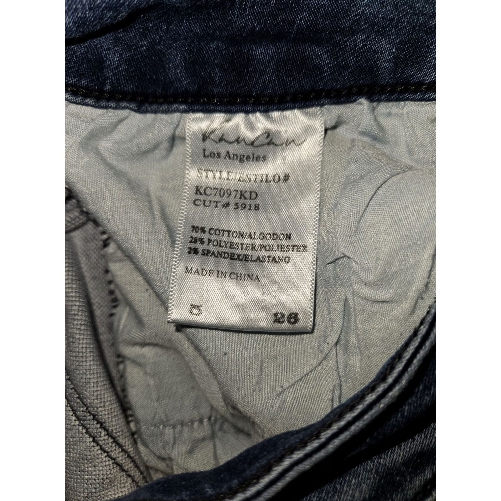 Vintage Kancan Jeans Skinny Ankle 5 Juniors Blue Low Rise 27 Inseam Stretch Pockets Logo Den im City Preppy Womens Size 27" / US 4 / IT 40 - 3 Thumbnail