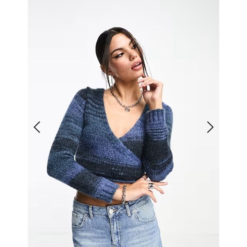 Cotton On Cotton On Green Space Mohair Knit Pullover Crop Cardigan Size XS / US 0-2 / IT 36-38 - 4 Thumbnail