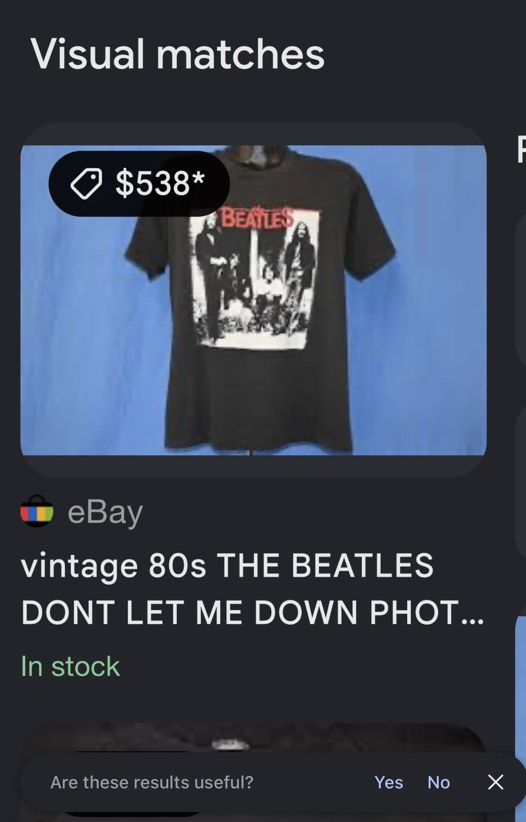 Vintage 1980s Beatles don’t let me down tee Size US M / EU 48-50 / 2 - 3 Thumbnail