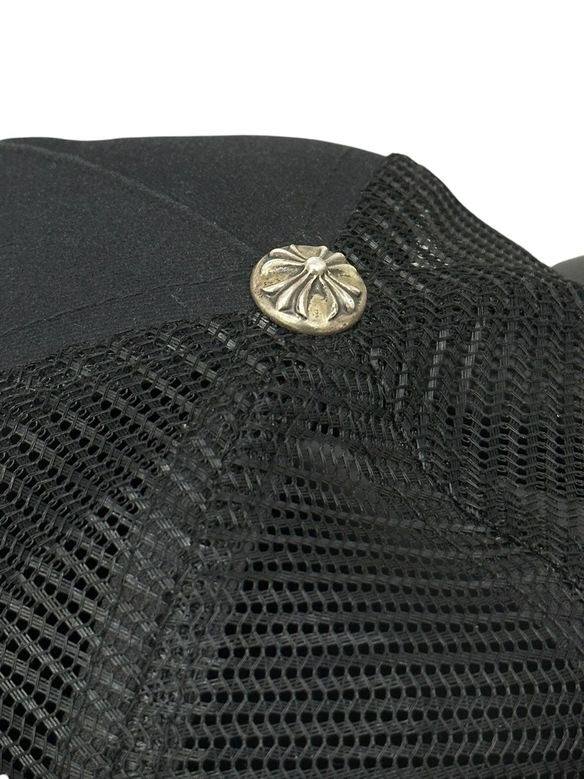 Chrome Hearts Chrome Heart Black Code Logo Trucker Hat Size ONE SIZE - 6 Thumbnail